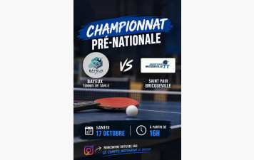 Championnat senior Pré national à domicile